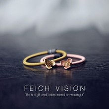 FEICH 仙女养成记~温婉三瓣花朵马尾皮筋 韩版甜美丸子头绳发饰品