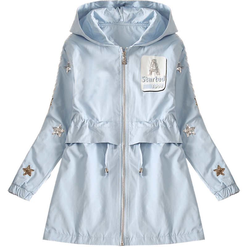 女童洋气风衣外套2018春秋新款10中大童春装