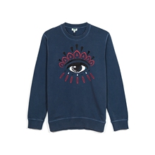 KENZO/高田贤三 男士圆领眼睛长袖T恤 PF855SW0554XM图片