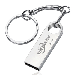 包邮雪岩4gbu盘个性金属创意刻字定制logo礼品可爱迷你投标u盘4g