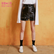 妖精的口袋春装嘻哈a字裙ulzzang朋克皮裙半身裙短裙子女-图片