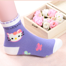 袜子女童纯棉可爱 hellokitty凯蒂猫宝宝松口小孩袜 韩国秋冬新款