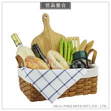 家居装 饰厨房竹篮组合创意摆件ZH1162 优质简约现代样板房厨房软装