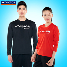 胜利victor男女款 正品 维克多运动长袖 羽毛球服 T恤秋冬卫衣85100