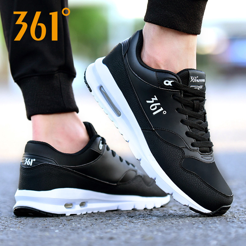 361 degree men's shoes, pneumatic shoes, sports shoes, men's autumn and winter new 361 shock absorption running shoes, breathable casual shoes, winter