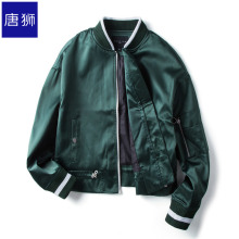 唐狮旗舰店2018秋装新款外套女撞色拼接休闲棒球领短外套潮流图片