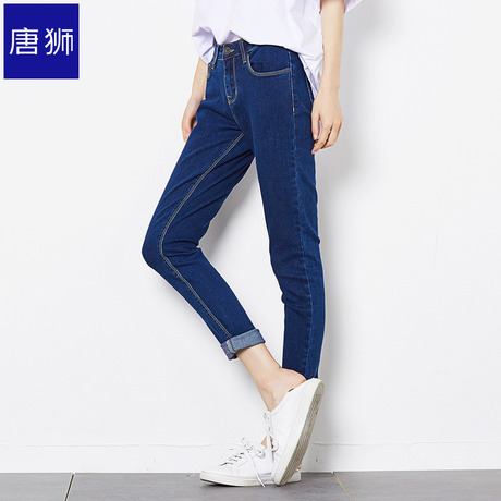 唐狮旗舰店2018秋装新款牛仔裤女韩版高腰显瘦长裤紧身小脚裤商品大图