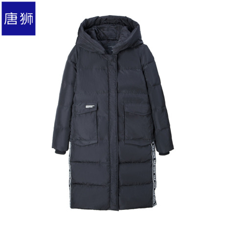 唐狮旗舰店2018冬装新款羽绒服女长款贴标化纤羽绒直筒时尚潮商品大图