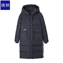 唐狮旗舰店2018冬装新款羽绒服女长款贴标化纤羽绒直筒时尚潮图片