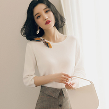 针织衫女秋季2018新款初秋女装韩版chic早秋薄款套头宽松毛衣女图片