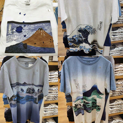 UNIQLO优衣库联名kaws芝麻街北斋蓝富士山雪米奇酒藏T恤Hokusai