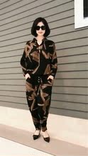 妈妈装 大气哈伦休闲女套装 加肥加大罗马棉百搭时尚 2019秋季新款