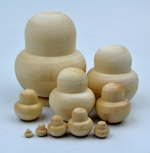 套娃 白胚 木胎 11cm高 diy套娃 白茬 没有画 俄式套娃-10层