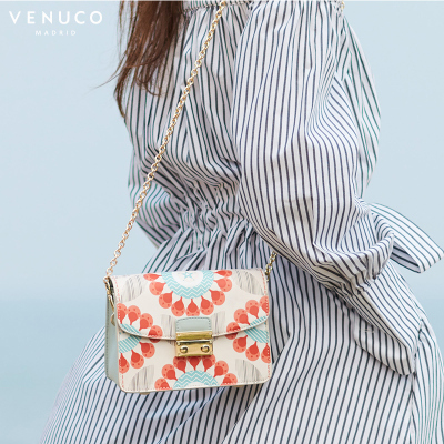venuco链条包女斜挎包迷你包包女2018新款小方包小包单肩包小挎包