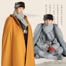 尚远双层加厚棉打坐披风僧人禅修披风居士服僧服冬
