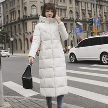 2018秋冬新款女装羽绒棉服女外套韩版修身中长款加大码过膝棉袄潮图片