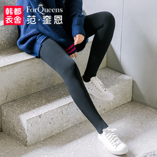 范奎恩大码女装胖mm2018秋装新款胖妹妹200斤加绒弹力显瘦打底裤图片