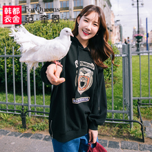范奎恩韩版大码女装胖mm2018秋装新款潮200斤胖妹妹显瘦洋气卫衣图片