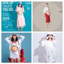 2019年展会新品摄影孕妇装影楼时尚孕妈咪艺术主题拍照相造型服装