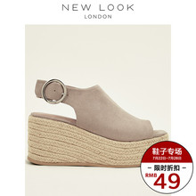 574320304 女式仿麂皮厚底凉鞋 LOOK2018夏新款 NEW