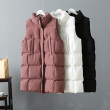加厚保暖中长款高领棉服背心2018秋冬季新款女装韩版显瘦棉衣马甲图片