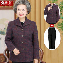 中老年人秋装外套女妈妈装春季上衣老人衣服薄款奶奶装60-70-80岁图片