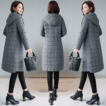 冬季2018新款反季棉衣女中长款修身棉袄韩版加厚羽绒棉服外套女装图片