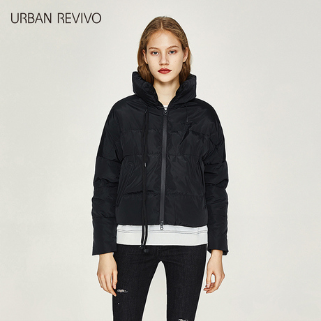 UR2017秋冬新品女士女装时尚立领短款拉链羽绒服外套WH40S1KN2001商品大图