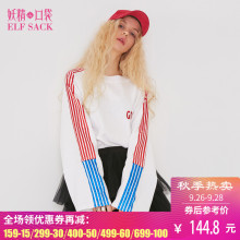 妖精的口袋旗舰店Y秋装2018新款圆领宽松ulzzang内搭条纹T恤女图片
