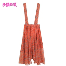 妖精的口袋旗舰店夏装2018新款裙子学生碎花雪纺chic吊带半身裙女图片