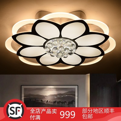 led水晶圆形吸顶灯卧室灯