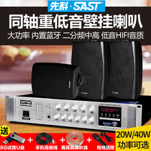 H8会议室音响功放组合室内壁挂喇叭专业背景音乐套装 先科 SAST