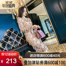 格润雅亮片小礼服女2018新款连衣裙初秋气质名媛修身宴会裙子时尚