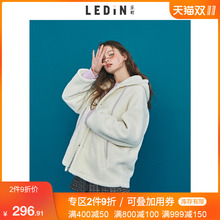 乐町休闲短外套2018秋冬季新款小个子韩版chic宽松毛绒外套图片