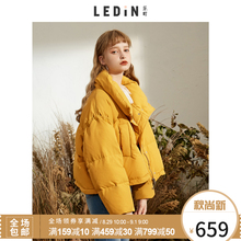 乐町韩版个性口袋羽绒服2018秋装新款女时尚袖子脱卸短款冬季外套图片