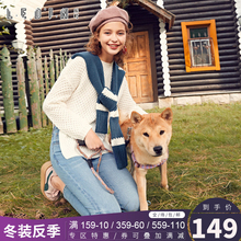 乐町冬装2018新款女装毛衣套头针织衫时尚打底衫毛衫CWEE74420图片
