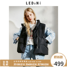 乐町小立领羽绒马甲2018秋装新款短款韩版宽松保暖百搭背心女冬图片