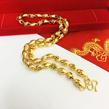 瓜子链999足金项链 麦子米花8mm时尚 男士 经典 粗款 黄金项链