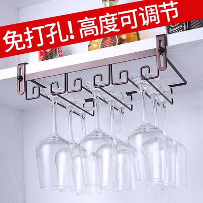 304不锈钢红酒杯架倒挂家用欧式创意红酒架摆件挂酒杯架高脚杯架