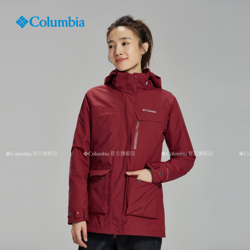 Columbia哥伦比亚户外新品秋冬女热能防水抓绒三合一冲锋衣PL7209