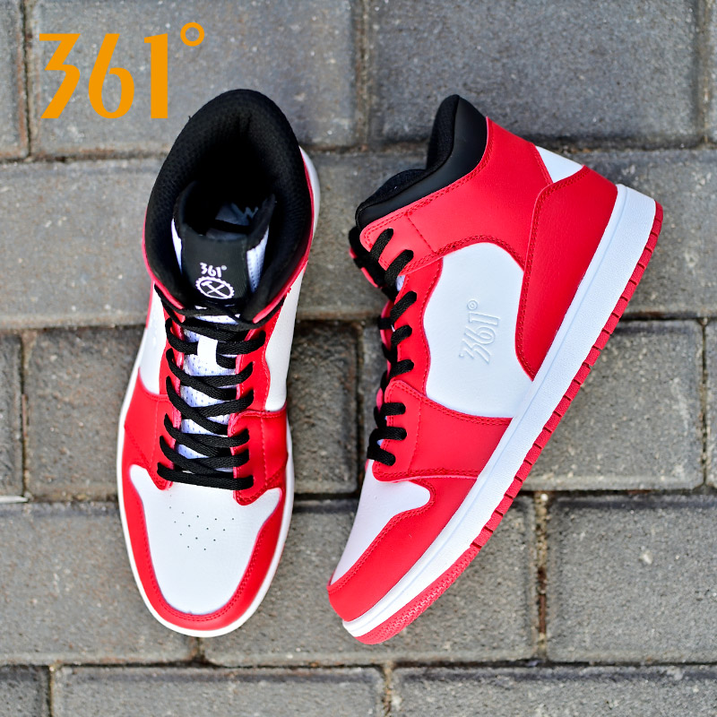 361 board shoes men's high top autumn new 361 degree men's shoes retro aj1 Air Force One casual shoes sneakers men