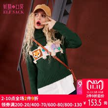 妖精的口袋秋冬装新款欧美宽松保暖高领套头毛衣女图片