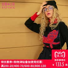 妖精的口袋旗舰店春秋装新款修身打底衫高领套头保暖毛衣女749038图片