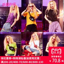 妖精的口袋旗舰店夏装2018新款圆领基础款打底衫学生短袖白t恤女图片