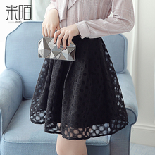 蕾丝半身裙2018新款女装夏装短裙秋冬韩版包臀百褶裙时尚百搭裙子图片