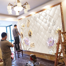 8d壁画电视背景墙壁纸5d立体凹凸墙布客厅卧室装饰墙纸现代简约3d