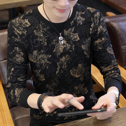 t恤男长袖韩版修身潮流上衣春季男士秋衣薄款体恤衫圆领衣服男装