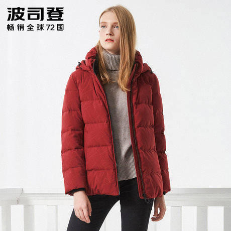 波司登中老年羽绒服女短款 女士加厚加大码连帽妈妈装B70141022B商品大图