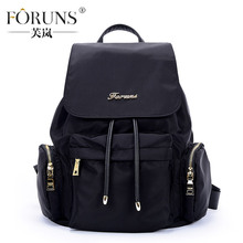 FORUNS新款书包尼龙双肩包女包布包潮韩版帆布简约牛津布女士背包