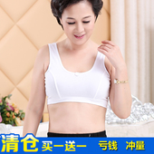包邮 中老年人文胸纯棉无钢圈胸罩薄莫代尔老人内衣背心女夏妈妈装